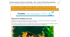 Desktop Screenshot of goldfish-care.com