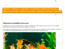 Tablet Screenshot of goldfish-care.com